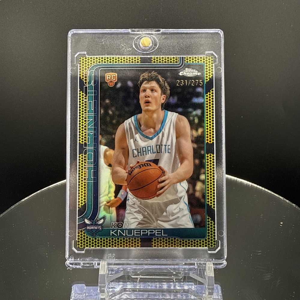 2025-26 Topps Chrome - Kon Knueppel #254 Yellow Refractor /275 (RC) - Picture 1 of 4